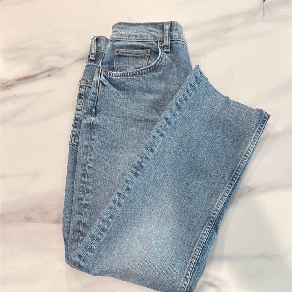 Zara Blue Straight Leg Jeans Vintage Style